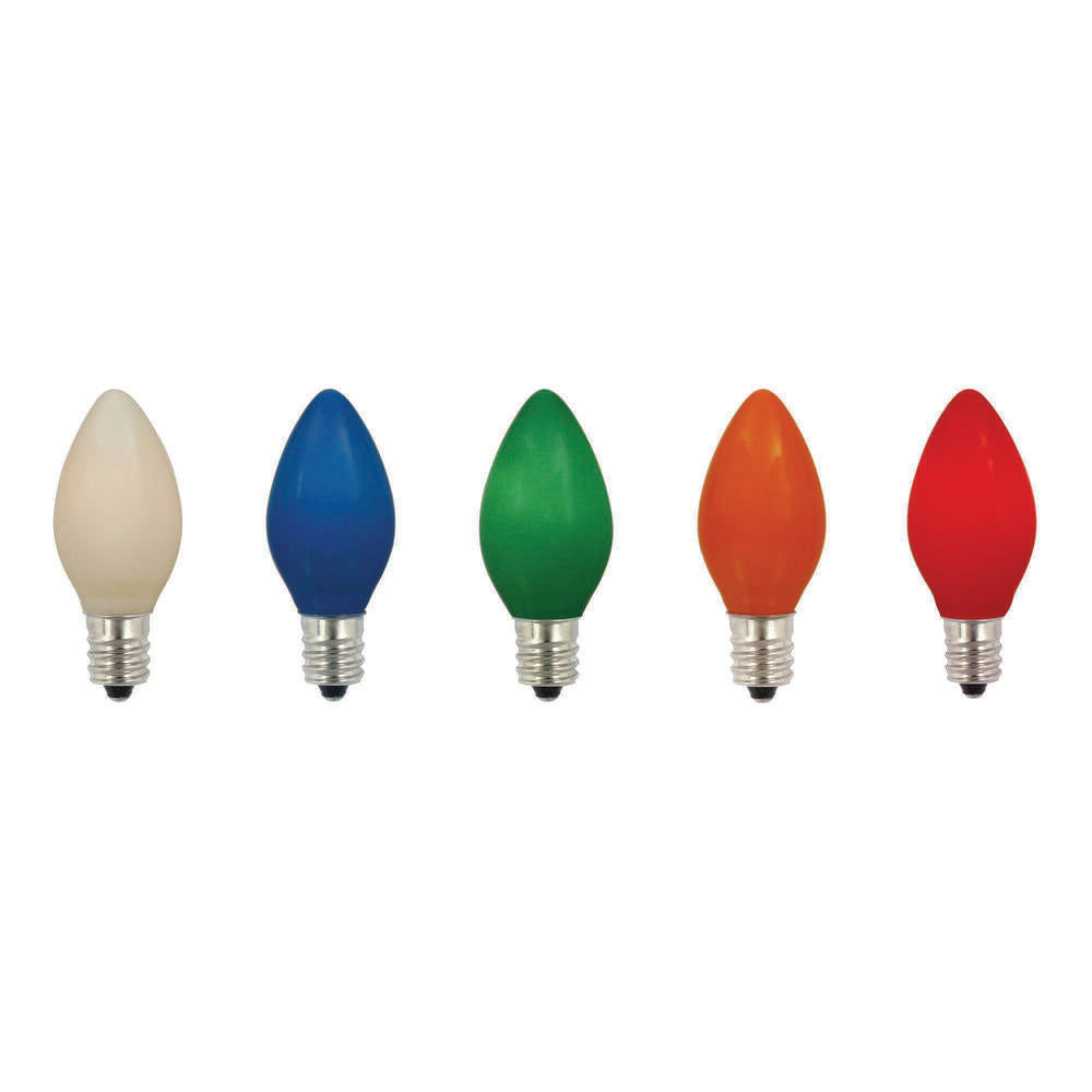 Vickerman C7 Ceramic Multicolor Replacement Bulbs 130 Volt 5 Watt box of 25.