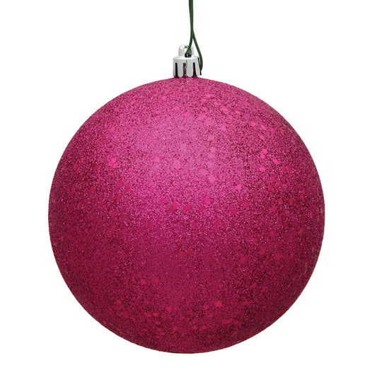 Vickerman 4" Fuchsia Sequin Ball Ornament 6 per Bag