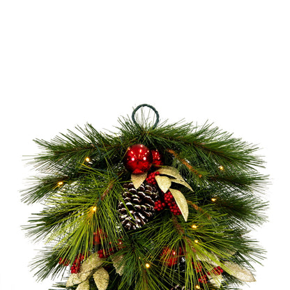 Vickerman 30" Artificial Christmas Teardrop Battery Operated Warm White LED Lights