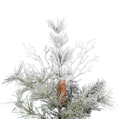 Vickerman 7.5' x 65" Flocked Cheshire Artificial Christmas Tree Unlit