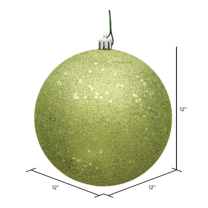 Vickerman 12" Lime Sequin Ball Ornament