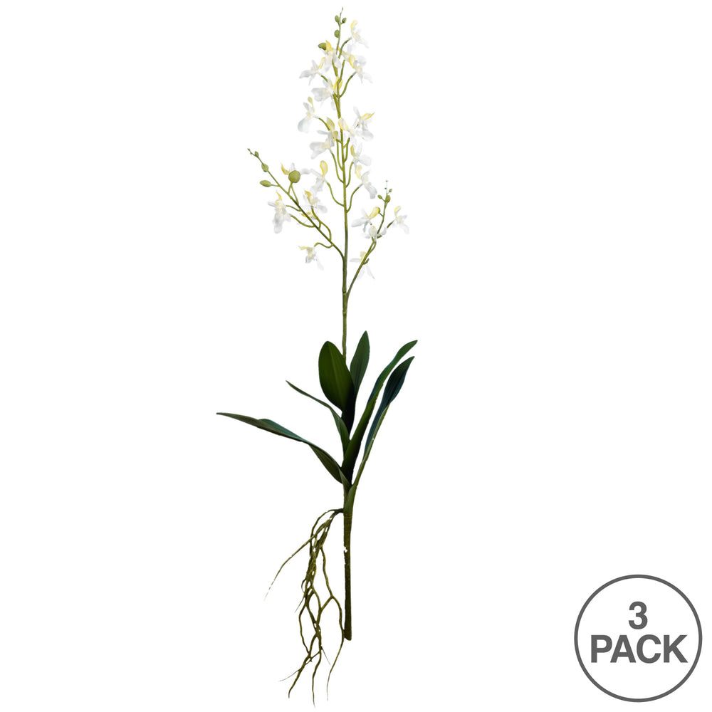 Vickerman 30" Artificial Mini White Orchid Spray. Includes 3 sprays per pack.