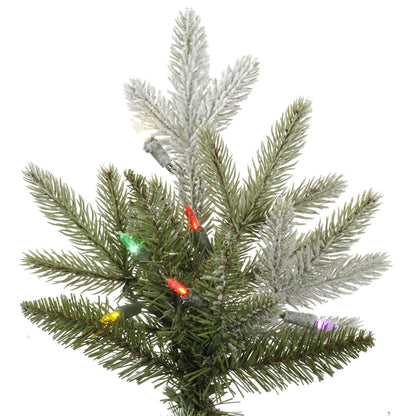 Vickerman 7.5' Frosted Balsam Artificial Christmas Tree Multi-Colored Dura-Lit® LED Lights