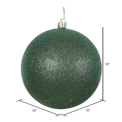 Vickerman 10" Emerald Glitter Ball Ornament