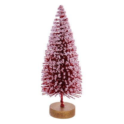 Vickerman 3"-5"-7" Red Sisal Bottle Brush Tree Set Set of 3