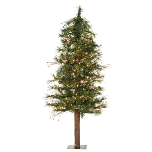 Vickerman 4' Mixed Country Alpine Artificial Christmas Tree Clear Dura-Lit® Mini Lights
