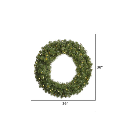 Vickerman 36" Grand Teton Double Sided Artificial Christmas Wreath Warm White Wide Angle LED Lights