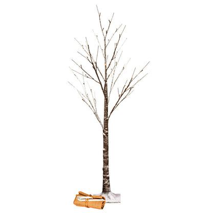 Vickerman 4' Brown Frosted Twig Tree Warm White 3mm Wide Angle LED lights