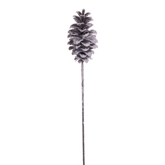 Vickerman 31" Grand Glitter Artificial Snow Pinecone Stem 2 per bag.