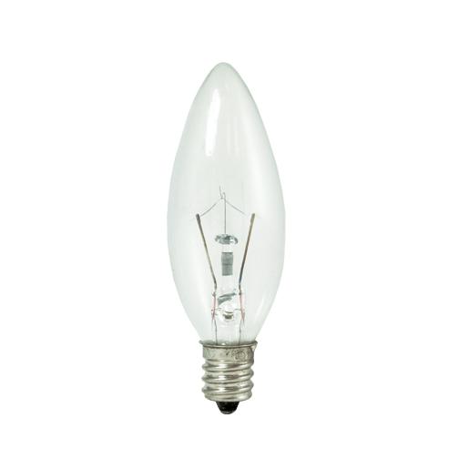 BULBRITE KRYPTON B8 CANDELABRA SCREW (E12) 15W DIMMABLE LIGHT BULB 2700K/WARM WHITE 20PK (460015)