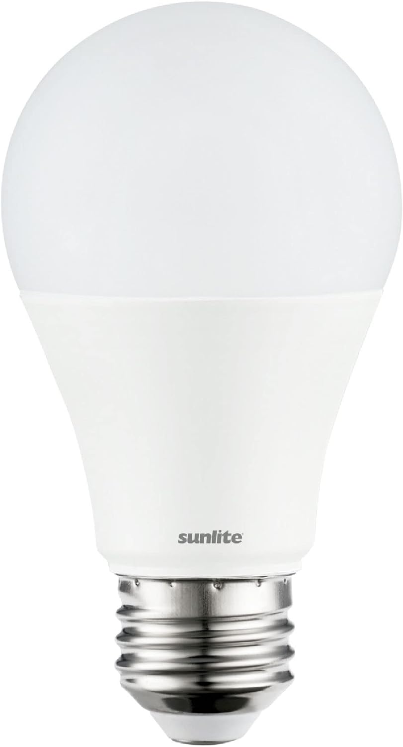 Sunlite 3-Way LED A19 Light Bulb, 5/9/15 Watts (40W 60W 100W Equivalent), 500-1000-1600 Lumens, Medium E26 Base, Omni-Directional, ETL Listed, Frost, 5000K Daylight, 6 Count