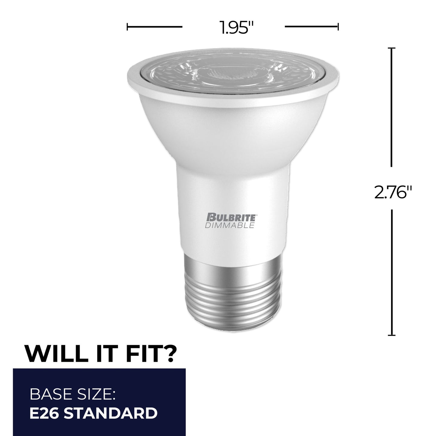 Bulbrite 771105 LED 6 Watt PAR16 Light Bulb with a E26 Base - 3000K (Soft White Light) 500 Lumens