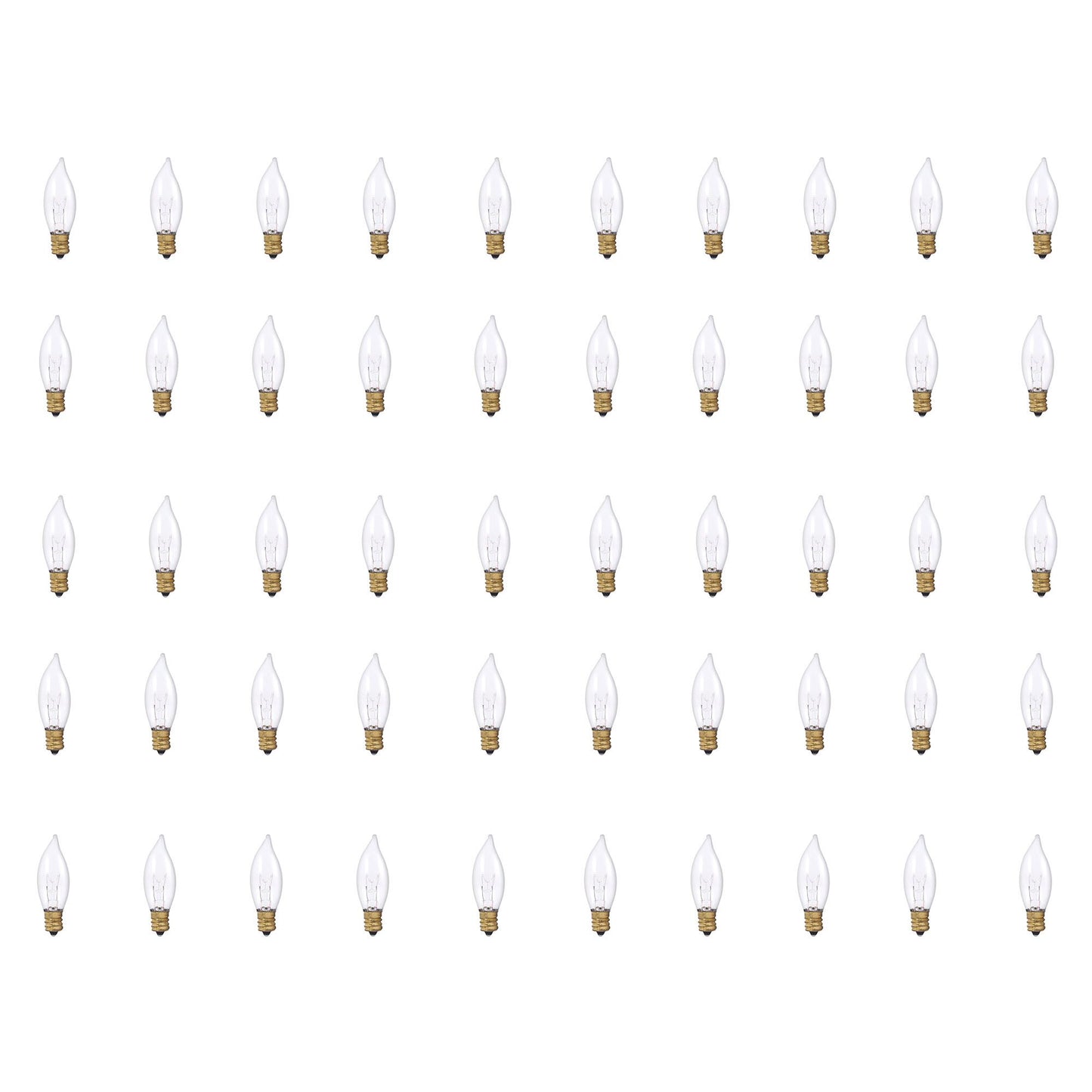 BULBRITE INCANDESCENT CA8 CANDELABRA SCREW (E12) 15W DIMMABLE LIGHT BULB 2700K/WARM WHITE 50PK (403115)