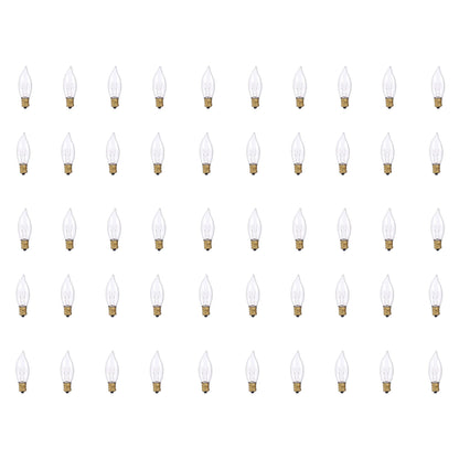 BULBRITE INCANDESCENT CA8 CANDELABRA SCREW (E12) 15W DIMMABLE LIGHT BULB 2700K/WARM WHITE 50PK (403115)