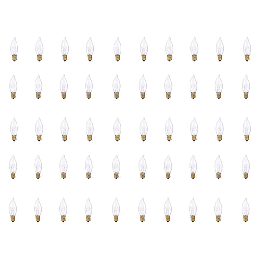 BULBRITE INCANDESCENT CA8 CANDELABRA SCREW (E12) 15W DIMMABLE LIGHT BULB 2700K/WARM WHITE 50PK (403115)