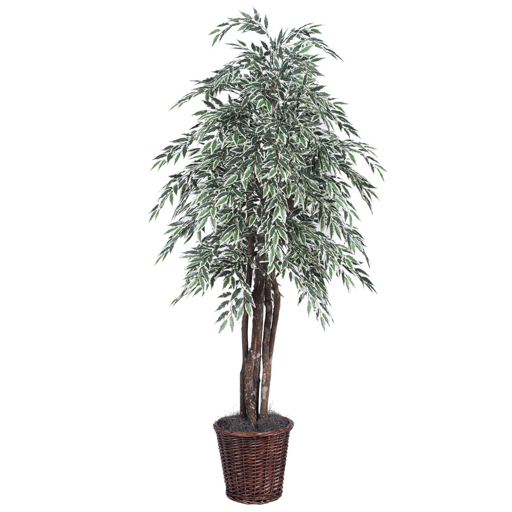 Vickerman 6' Artificial Variegated Smilax Executive Rattan Basket.
