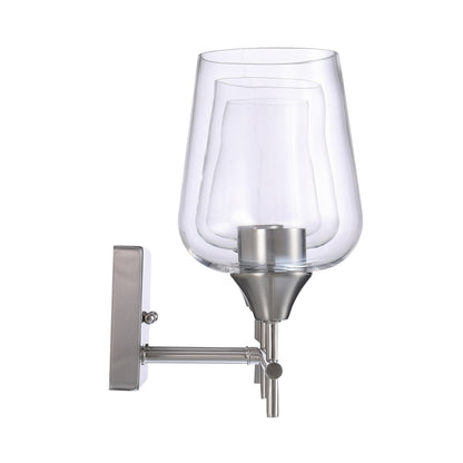 ASD Lighting 3-light Vanity Light 3xE26 60W 120V Clear Glass, Nickel ETL