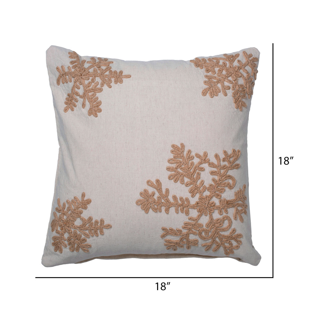 Vickerman Decorative 18" x 18" Falling Flakes Pillow