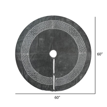 Vickerman Decorative 60" Blue Pearl Collection Christmas Tree Skirt