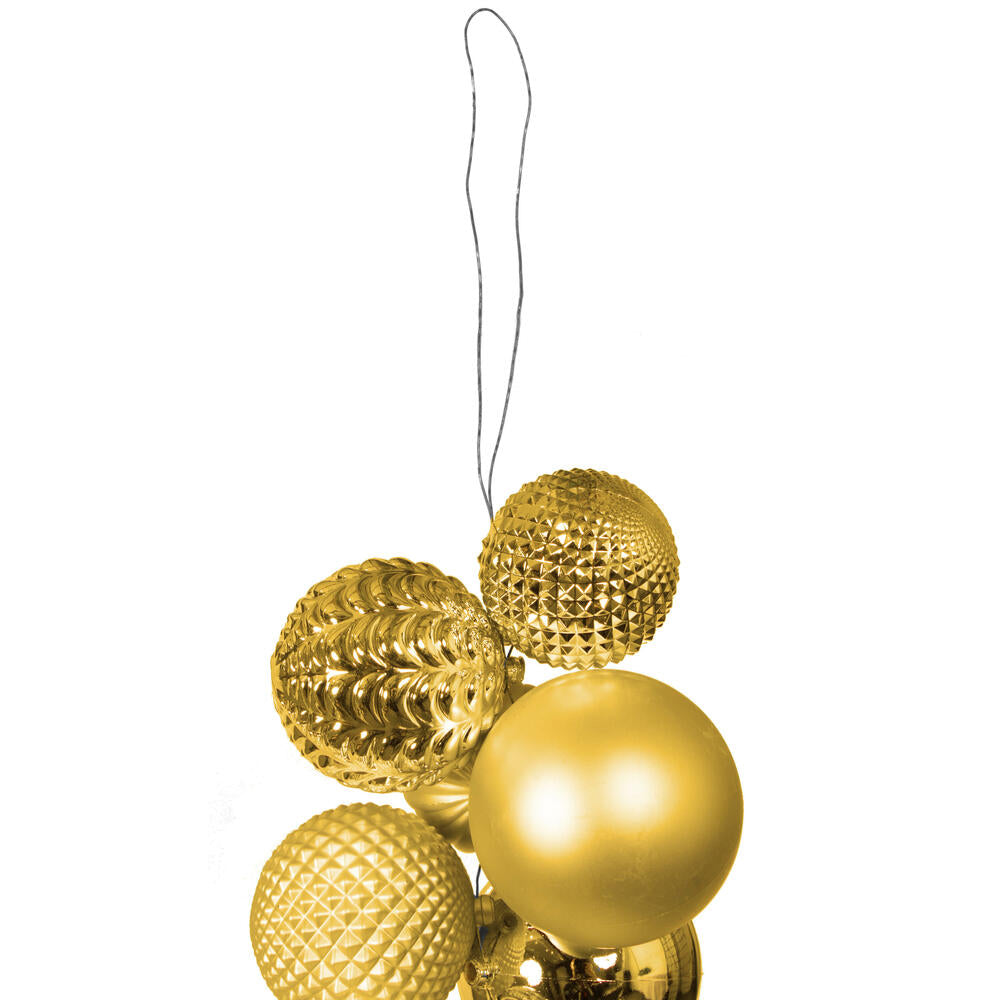 Vickerman 7' Gold Assorted Ornament Garland