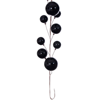 Vickerman 10' Black Pearl Branch Ball Wire Garland.