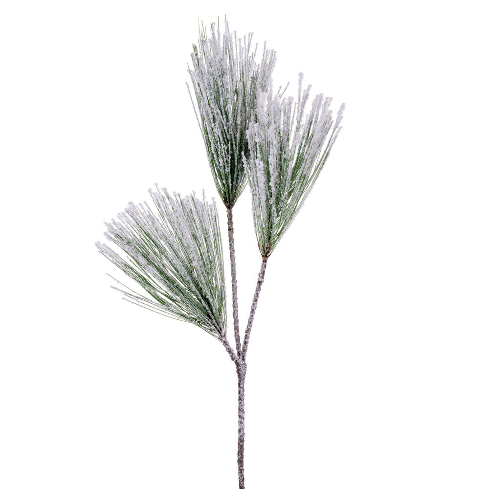 Vickerman 17" Artificial Snow Pine Needle Spray 3 per bag.