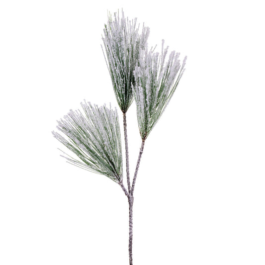 Vickerman 17" Artificial Snow Pine Needle Spray 3 per bag.
