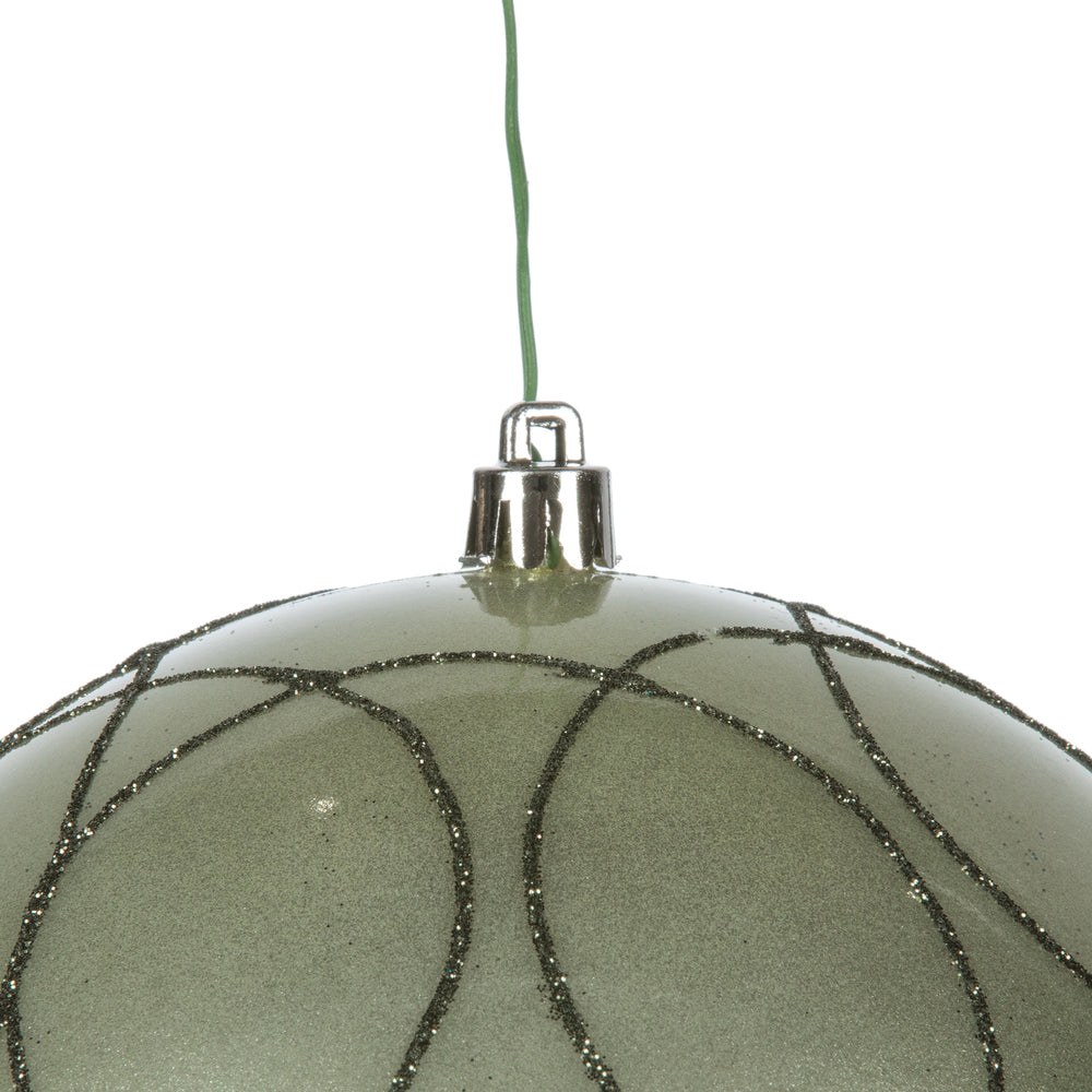 Vickerman 6" Wrought Iron Candy Ornament with Circle Glitter Pattern 3 per Bag