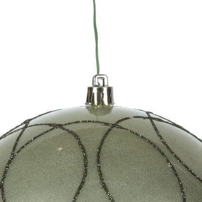 Vickerman 6" Wrought Iron Candy Ornament with Circle Glitter Pattern 3 per Bag