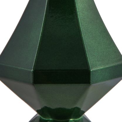 Vickerman 8" Emerald Candy Finish Diamond Finial Ornament Pack of 2