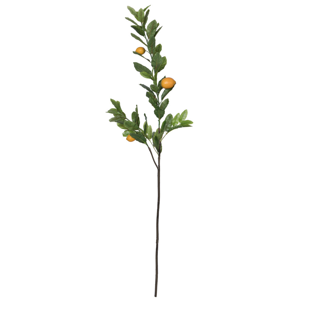 Vickerman 60" Artificial Lemon Branch with leaves and lemons.