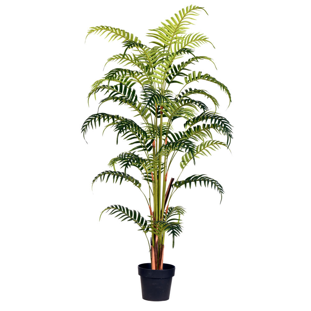 Vickerman 59" Artificial Potted Fern Palm Real Touch Leaves.