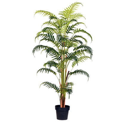 Vickerman 59" Artificial Potted Fern Palm Real Touch Leaves.