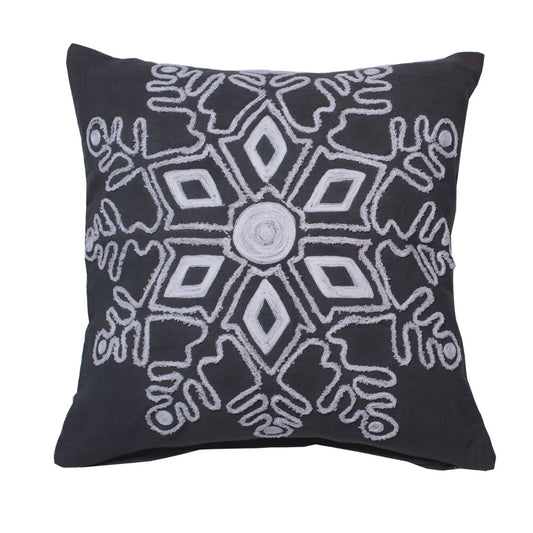 Vickerman Decorative 18" x 18" Winter Snowflake Pillow