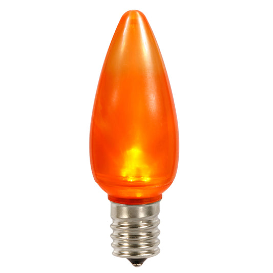 Vickerman C9 Ceramic LED Orange Twinkle Bulb  Nickel Base 120V .6 Watts 25 Bulbs per Pack