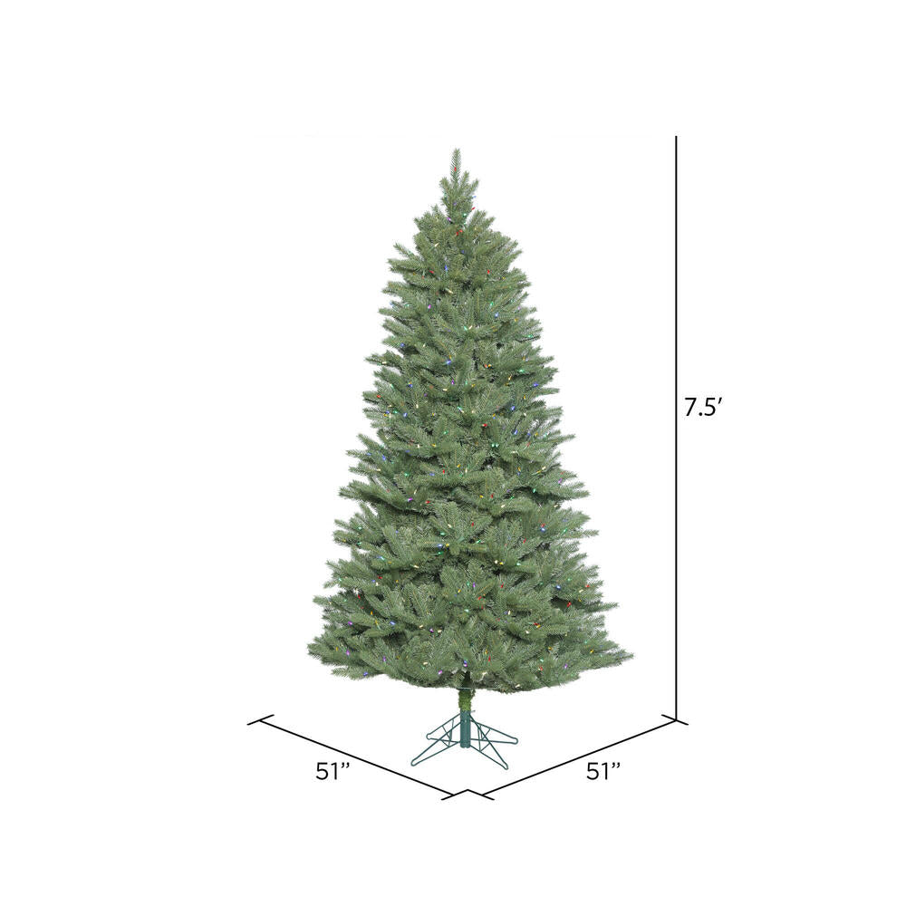 Vickerman 7.5' Colorado Spruce Slim Artificial Christmas Tree Multi-Colored LED Lights