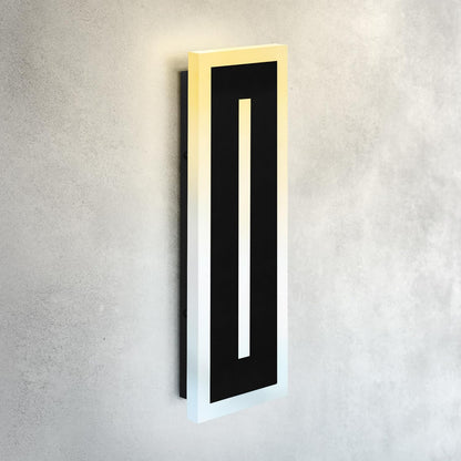 ASD Lighting LED Outdoor Wall Sconce with Center Light 18" 18W 120-277V CCT Selectable 3000/4000/5000K Dimmable Black ETL