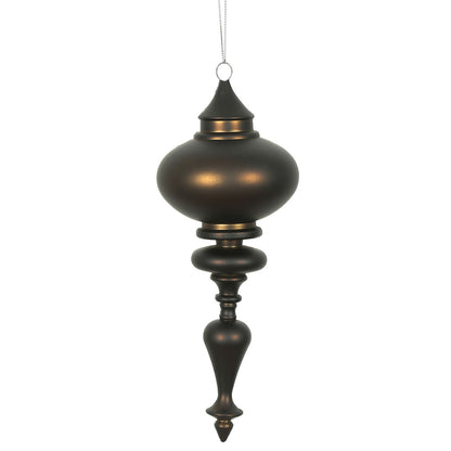 Vickerman 8" Chocolate Matte Finial Ornament Pack of 3