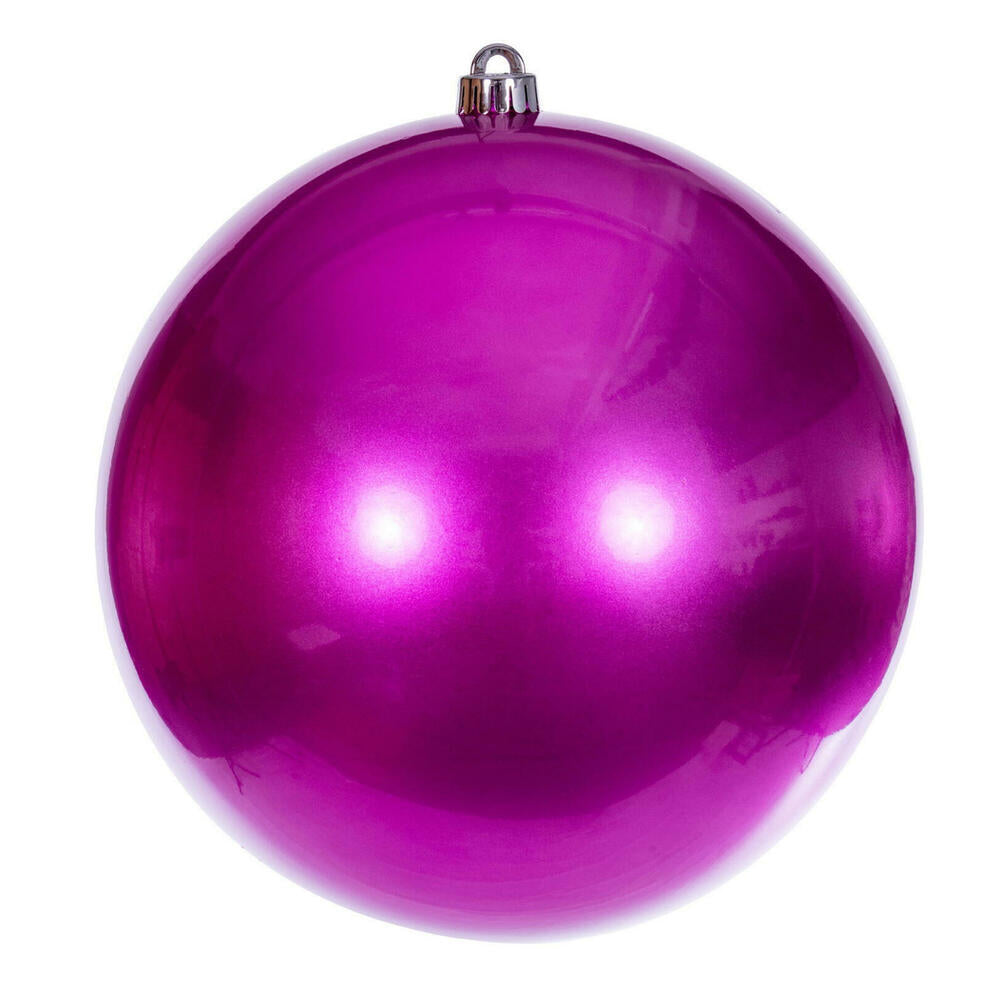 Vickerman 6" Hot Pink Candy Ball Ornament 4 per bag.