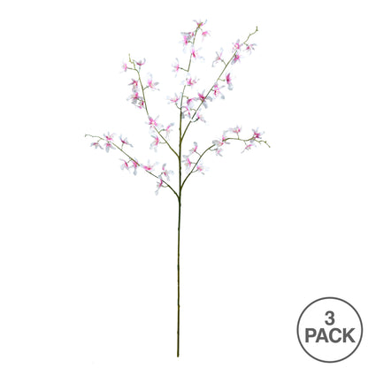 Vickerman 35" Artificial Mini Pink Dancing Orchid Spray. Includes 3 sprays per pack.