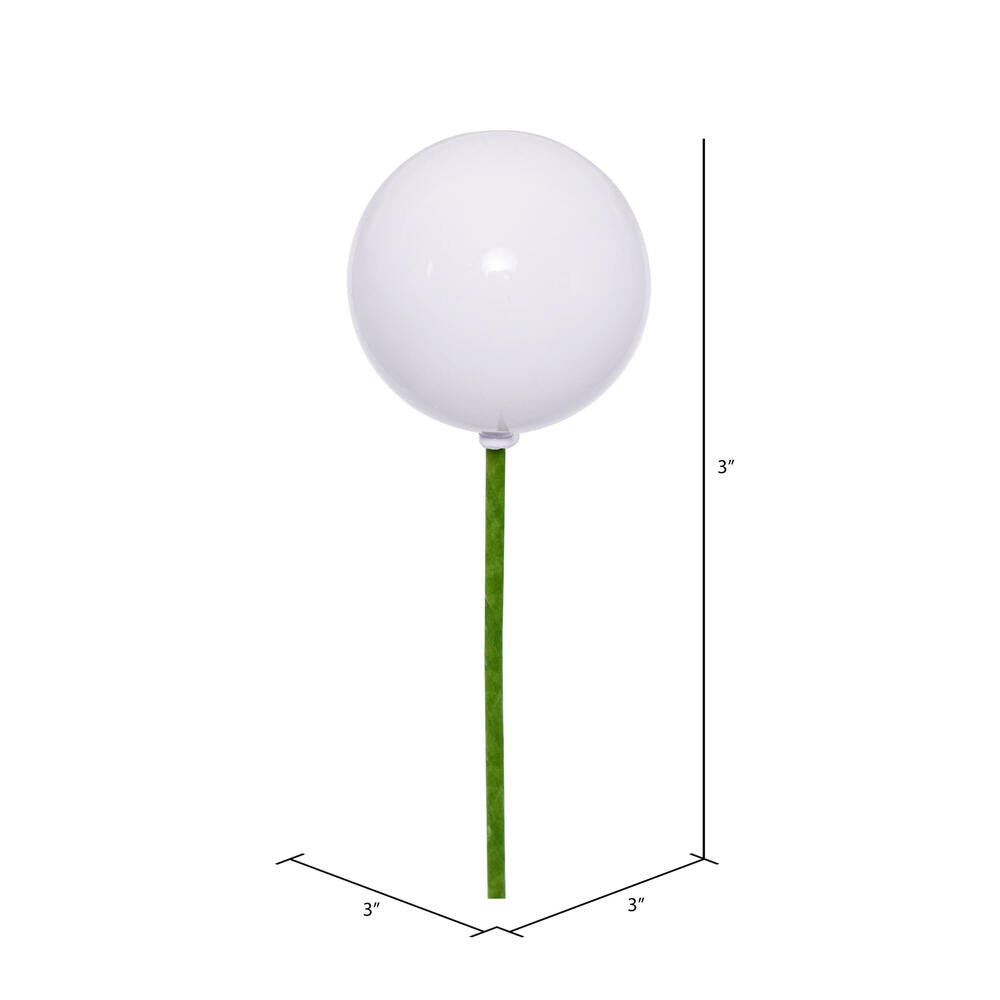 Vickerman 3" White Pearl UV Drilled Ball Ornament 12 per bag.