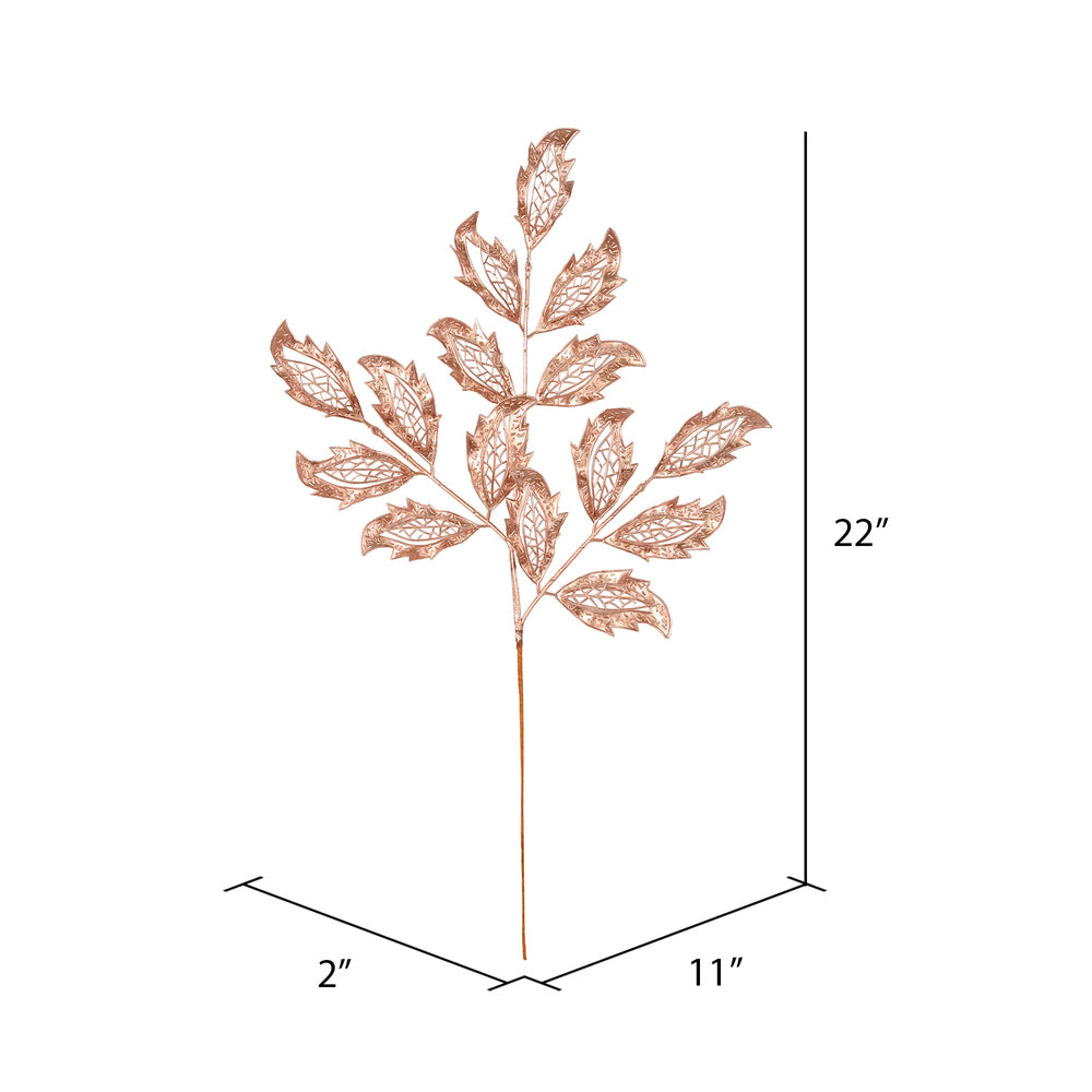 Vickerman 22" Café Latte Matte Mistletoe Leaf Artificial Christmas Spray. Includes 12 sprays per pack.