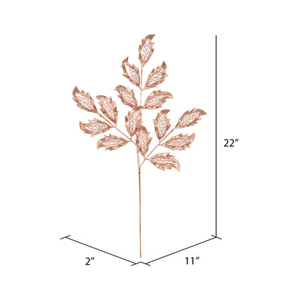 Vickerman 22" Café Latte Matte Mistletoe Leaf Artificial Christmas Spray. Includes 12 sprays per pack.