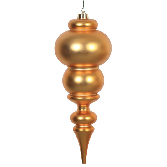 Vickerman 14" Antique Gold Matte Finial Ornament