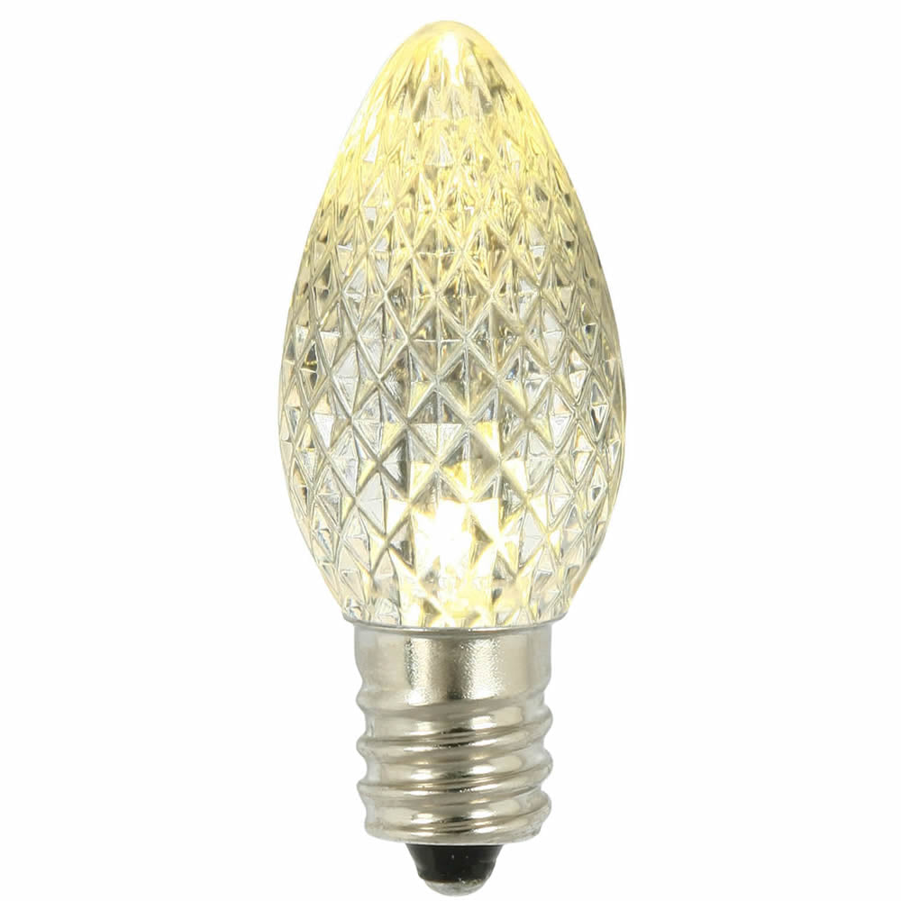 Vickerman Warm White Faceted C7 LED Replacement Bulb, 5 per Bag
