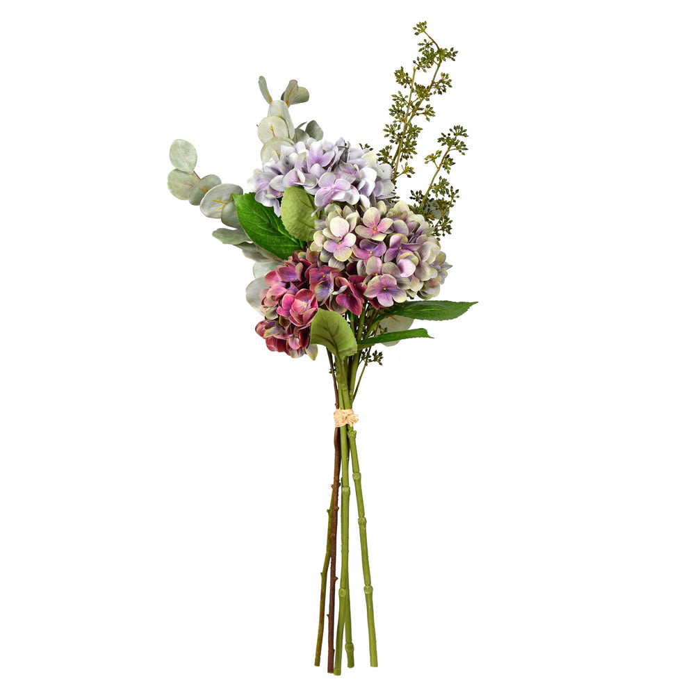 Vickerman 36" Artificial Dusty Mauve Hydrangea Bundle Bouquet.