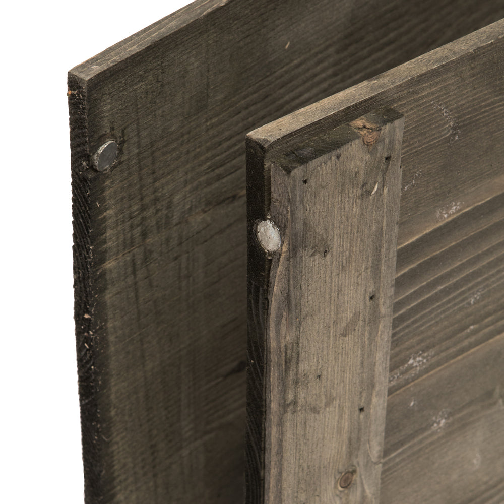 Vickerman 32" x 15" Gray Square Wooden Knock down Christmas Tree Collar