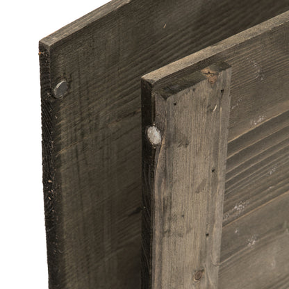 Vickerman 32" x 15" Gray Square Wooden Knock down Christmas Tree Collar