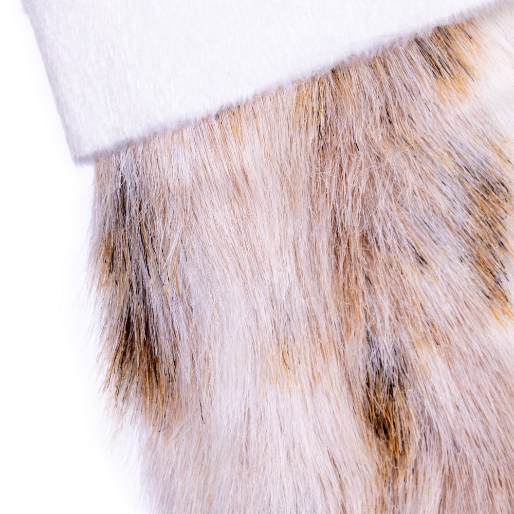 Vickerman 20" x 8" Iberian Faux Fur Stocking