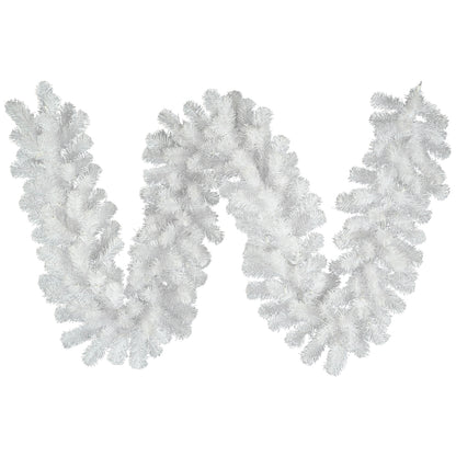 Vickerman 9' Crystal White Spruce Artificial Christmas Garland unlit